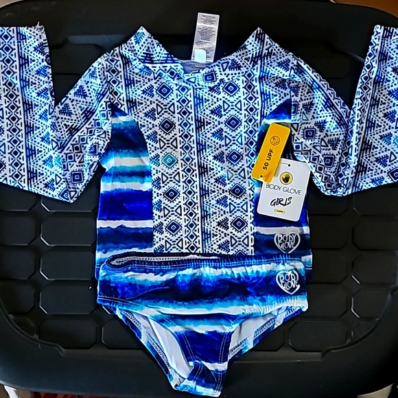 Body Glove Girls Rash Guard Swimsuit size 4 - Picture 1 of 8